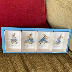 NWT Beatrix Potter Peter Rabbit Tray With Removable Divided Compartments